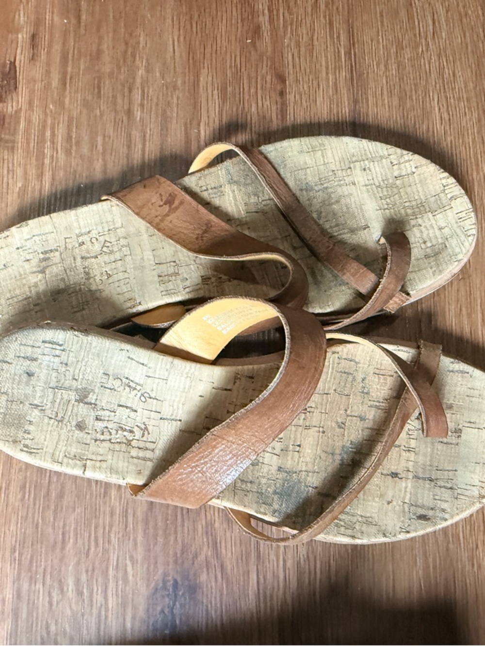 Cork-Ez Women’s Brown Leather Strappy Sandals